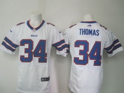 Jerseys Factory Cheap Nike Bills #34 Thurman Thomas White Men's