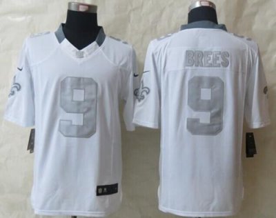 Jerseys Factory Cheap Nike Saints #9 Drew Brees White Men's Stit