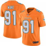 Jerseys Factory Cheap Nike Dolphins #91 Cameron Wake Orange Men'