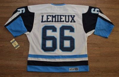 Jerseys Factory Cheap Penguins #66 Mario Lemieux Embroidered Whi
