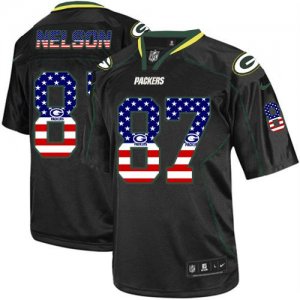 Jerseys Factory Cheap Nike Packers #87 Jordy Nelson Black Men's