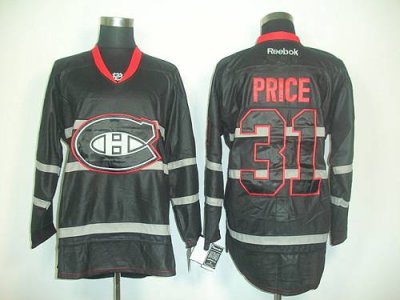 Jerseys Factory Cheap Canadiens #31 Carey Price Black Ice Embroi