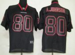 Jerseys Factory Cheap Texans #80 A.Johnson Lights Out Black Stit