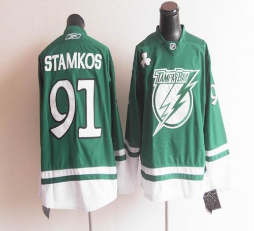 Jerseys Factory Cheap Lightning St Patty's Day #91 Steven Stamko