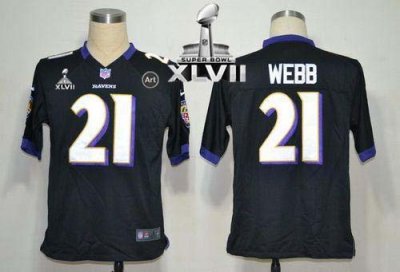 Jerseys Factory Cheap Nike Ravens #21 Lardarius Webb Black Alter