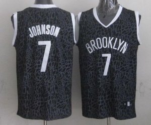 Jerseys Factory Cheap Nets #7 Joe Johnson Black Crazy Light Stit