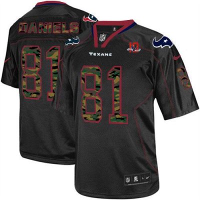 Jerseys Factory Cheap Nike Texans #81 Owen Daniels Black With 10