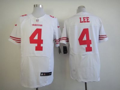 Jerseys Factory Cheap Nike 49ers #4 Andy Lee White Men's Embroid