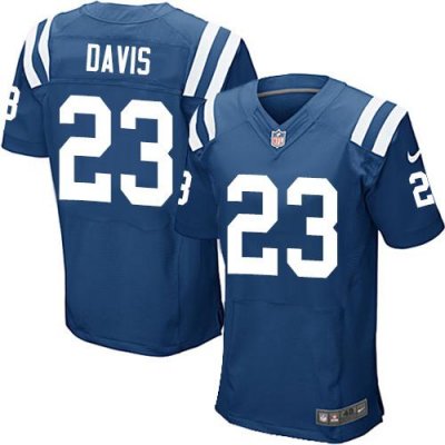 Jerseys Factory Cheap Nike Colts #23 Vontae Davis Royal Blue Tea