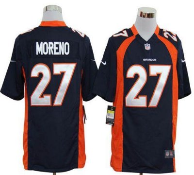 Jerseys Factory Cheap Nike Broncos #27 Knowshon Moreno Navy Blue