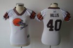 Jerseys Factory Cheap Browns #40 Peyton Hillis White 2011 Women'