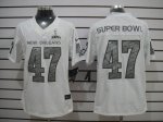 Jerseys Factory Cheap Nike New Orleans White Super Bowl XLVII Me
