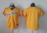 Jerseys Factory Cheap Brewers Blank Yellow Alternate Cool Base W