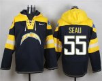 Jerseys Factory Cheap Nike Chargers #55 Junior Seau Navy Blue Pl