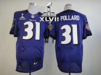 Jerseys Factory Cheap Nike Ravens #31 Bernard Pollard Purple Tea
