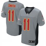 Jerseys Factory Cheap Nike Chiefs #11 Alex Smith Grey Shadow Men
