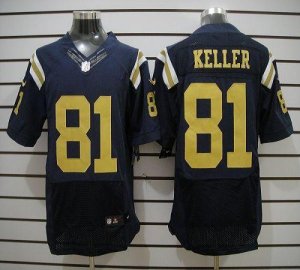 Jerseys Factory Cheap Nike Jets #81 Dustin Keller Navy Blue Alte