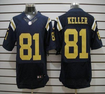 Jerseys Factory Cheap Nike Jets #81 Dustin Keller Navy Blue Alte