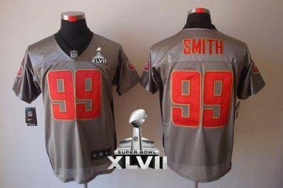 Jerseys Factory Cheap Nike 49ers #99 Aldon Smith Grey Shadow Sup