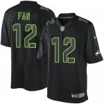 Jerseys Factory Cheap Nike Seahawks #12 Fan Black Men's Stitched