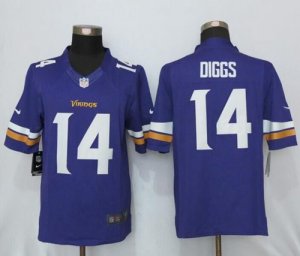 Jerseys Factory Cheap Nike Vikings #14 Stefon Diggs Purple Team