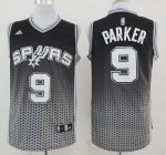 Jerseys Factory Cheap Spurs #9 Tony Parker Black Resonate Fashio