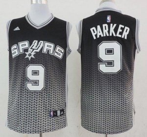Jerseys Factory Cheap Spurs #9 Tony Parker Black Resonate Fashio