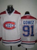 Jerseys Factory Cheap Canadiens #91 Scott Gomez Embroidered Whit
