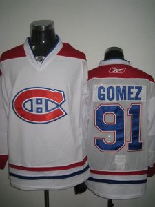 Jerseys Factory Cheap Canadiens #91 Scott Gomez Embroidered Whit