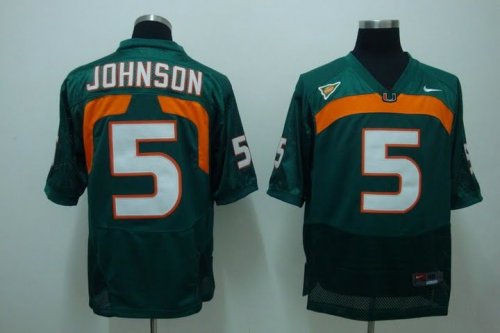 Jerseys Factory Cheap Hurricanes #5 Andre Johnson Green Embroide