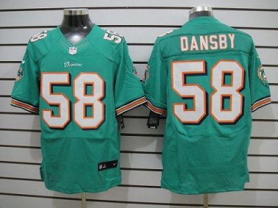 Jerseys Factory Cheap Nike Dolphins #58 Karlos Dansby Aqua Green