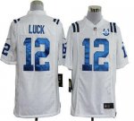Jerseys Factory Cheap Nike Colts #12 Andrew Luck White With 30TH