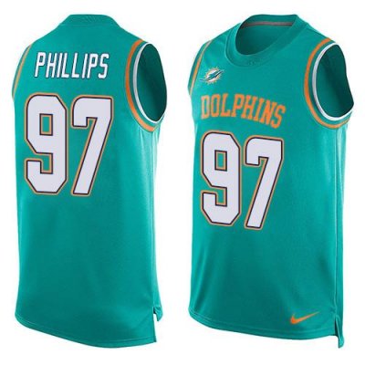 Jerseys Factory Cheap Nike Dolphins #97 Jordan Phillips Aqua Gre