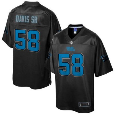 Jerseys Factory Cheap Nike Panthers #58 Thomas Davis Sr Black Me