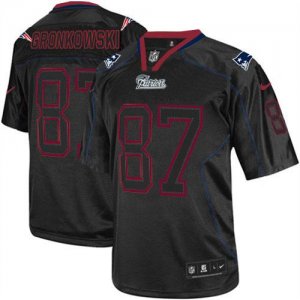 Jerseys Factory Cheap Nike Patriots #87 Rob Gronkowski Lights Ou