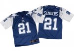 Jerseys Factory Cheap Nike Cowboys #21 Deion Sanders Navy Blue/W