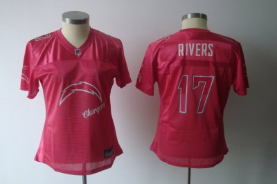 Jerseys Factory Cheap Chargers #17 Philip Rivers Pink 2011 Women