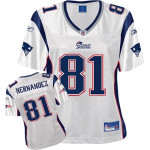 Jerseys Factory Cheap Patriots #81 Aaron Hernandez White Women's