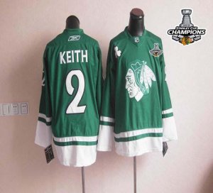 Jerseys Factory Cheap Blackhawks St Patty's Day #2 Duncan Keith