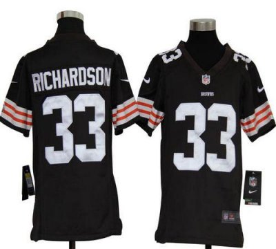 Jerseys Factory Cheap Nike Browns #33 Trent Richardson Brown Tea