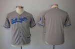 Jerseys Factory Cheap Dodgers Blank Grey Cool Base Embroidered Y