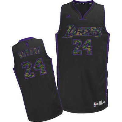 Jerseys Factory Cheap Lakers #24 Kobe Bryant Black Camo Fashion