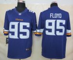 Jerseys Factory Cheap Nike Vikings #95 Sharrif Floyd Purple Team