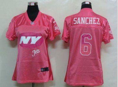 Jerseys Factory Cheap Nike Jets #6 Mark Sanchez Pink Women's Fem