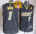 Jerseys Factory Cheap Heat #1 Chris Bosh Black Electricity Fashi