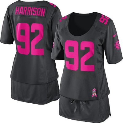 Jerseys Factory Cheap Nike Steelers #92 James Harrison Dark Grey
