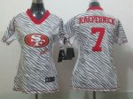 Jerseys Factory Cheap Nike 49ers #7 Colin Kaepernick Zebra Women