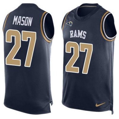 Jerseys Factory Cheap Nike Rams #27 Tre Mason Navy Blue Team Col