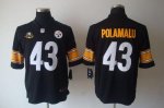 Jerseys Factory Cheap Nike Steelers #43 Troy Polamalu Black Team