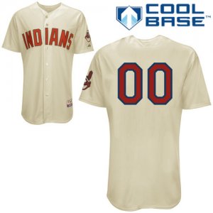 Jerseys Factory Cheap Indians Personalized Authentic Cream Baseb